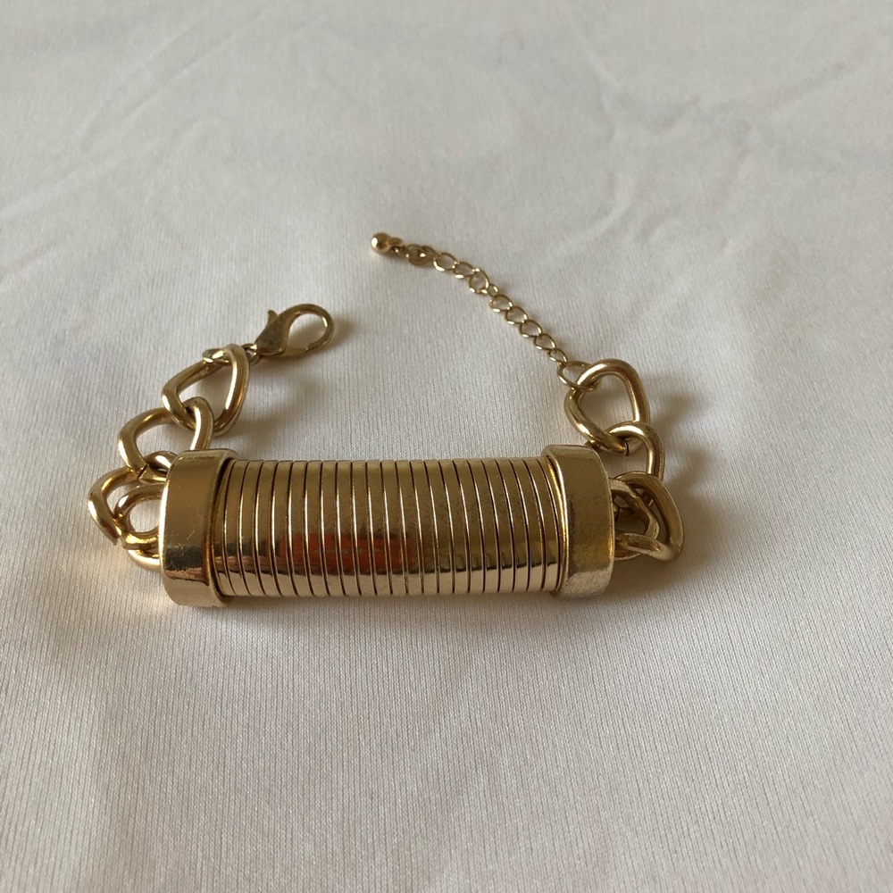 Nasty Gal Gold Tone Cable Bracelet